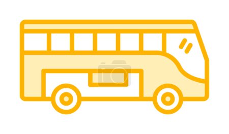 Téléchargez les illustrations : Bus icône conception logo modèle - en licence libre de droit