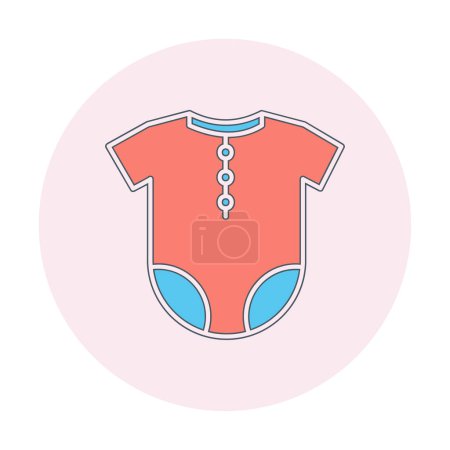 Illustration for Baby Outfit Icon, Infant Bodysuit, Vector Illustration - Royalty Free Image