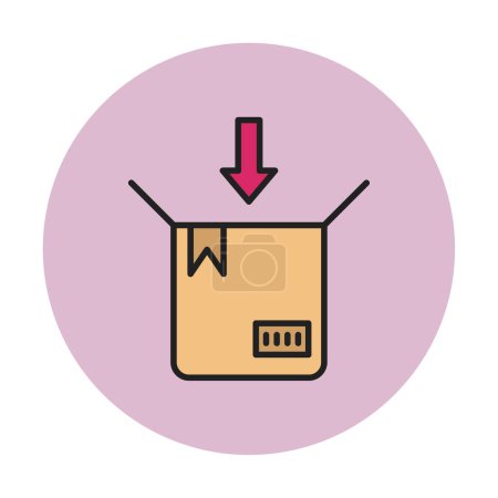 Paketsymbol-Vektor-Illustration