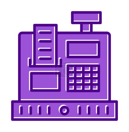 Illustration for Cashier Machine icon vector illustration - Royalty Free Image