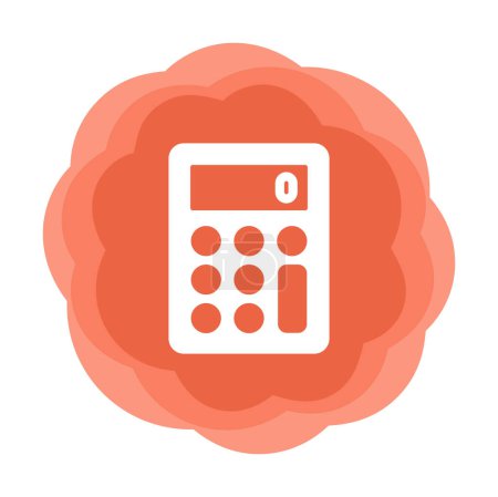 Illustration for Calculator icon, colorful illustration on white background - Royalty Free Image