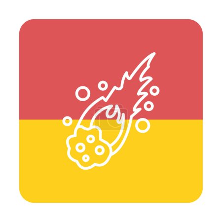 Flame Meteor flat icon vector illustration