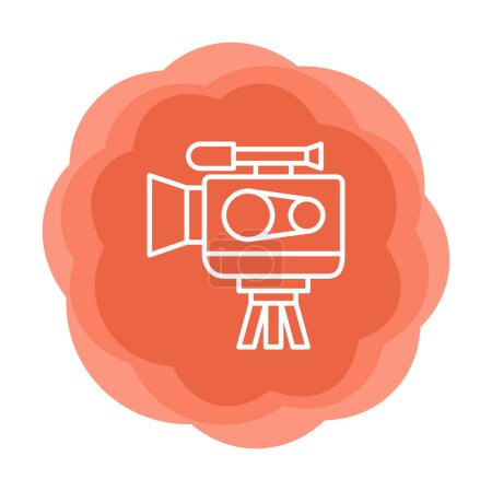 Téléchargez les illustrations : Caméra vidéo. icône web illustration simple - en licence libre de droit