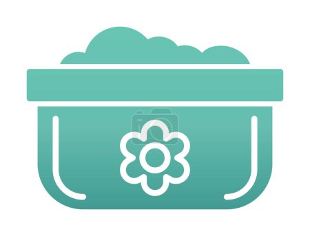Illustration for Dishwashing Pot web icon, vector illustration - Royalty Free Image