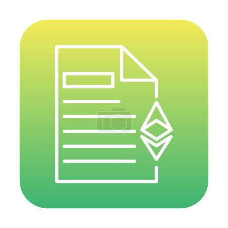 Illustration for Ethereum Paper Document Icon, Vector Design Illustration - Royalty Free Image