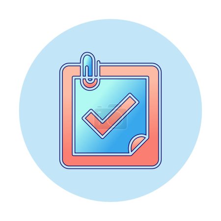 Illustration for Planner Completed icon vector illustration - Royalty Free Image