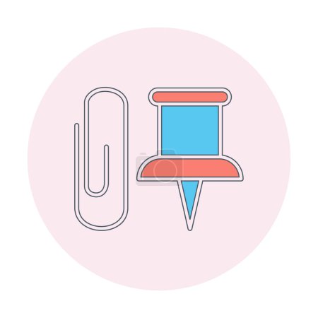 Illustration for Paper Clip web icon, vector illustration - Royalty Free Image
