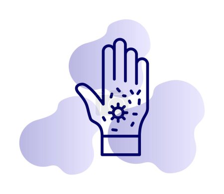 Ilustración de Icono de la mano sucia, ilustración vectorial - Imagen libre de derechos