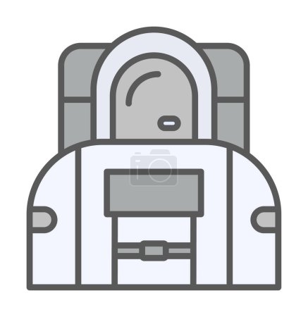 Illustration for Space Astronaut flat icon - Royalty Free Image