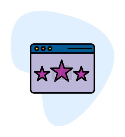 Illustration for Web page FeedBack icon, vector illustration - Royalty Free Image