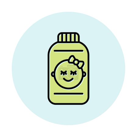ilustración vectorial de un icono de talco de bebé en un estilo plano 