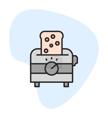 Téléchargez les illustrations : Icône grille-pain, illustration vectorielle - en licence libre de droit