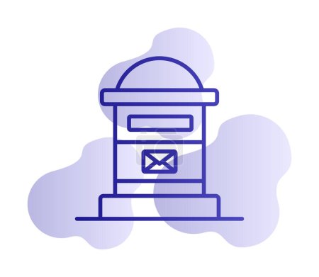 Téléchargez les illustrations : Mailbox icon, vector illustration simple design - en licence libre de droit