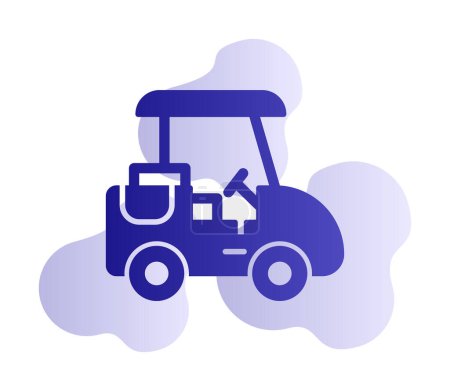 Ilustración de Golf Caddy icono, vector de ilustración - Imagen libre de derechos
