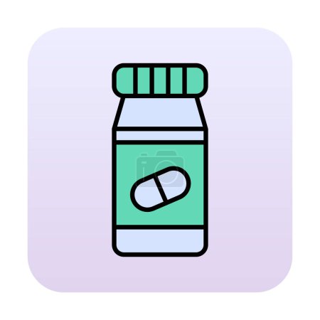 Illustration for Vector illustration of pills bottle icon - Royalty Free Image