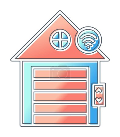 Illustration for Smart Garage web icon, vector illustration - Royalty Free Image