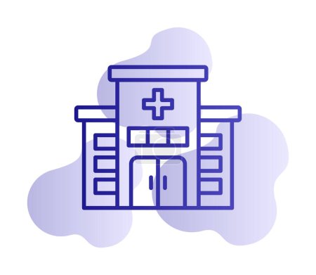 Illustration for Hospital building flat style vector - Royalty Free Image