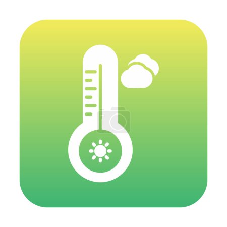 Illustration for Thermometer with hot Temperature icon - Royalty Free Image