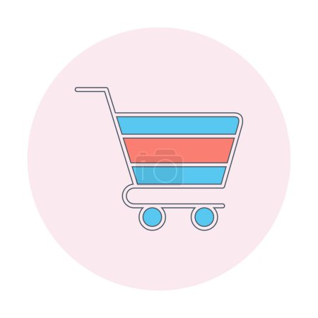 Illustration for Shopping cart icon, vector illustration simple design - Royalty Free Image