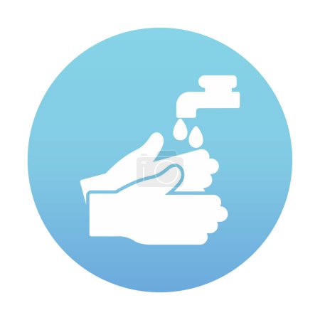 Téléchargez les illustrations : Icône de lavage des mains. illustration de contour - en licence libre de droit