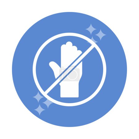 Ilustración de No toque el icono web, ilustración vectorial - Imagen libre de derechos