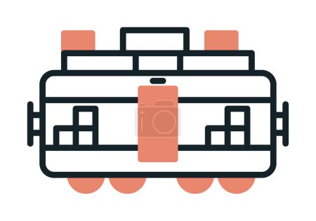 Ilustración de Ilustración vectorial de la carga ferroviaria - Imagen libre de derechos