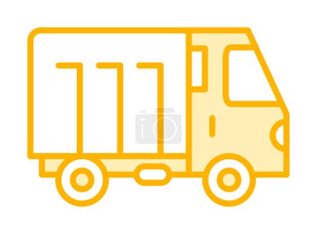 Téléchargez les illustrations : Camion icône vecteur pour votre conception web et application mobile, concept de logo de camion cargo - en licence libre de droit
