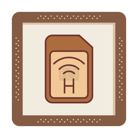 Ilustración de Sim icono de la tarjeta, vector ilustración diseño simple - Imagen libre de derechos