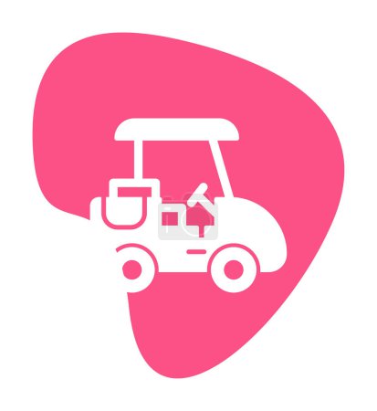 Ilustración de Golf Caddy icono, vector de ilustración - Imagen libre de derechos