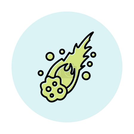 Flame Meteor flache Icon Vektor Illustration