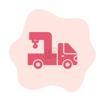 Ilustración de Icono del camión grúa, ilustración colorida del vector - Imagen libre de derechos