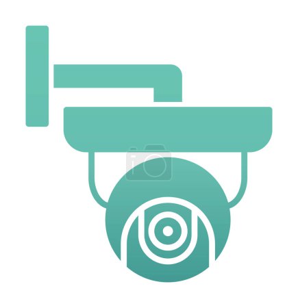 Illustration for Simple cctv camera icon, vector illustration - Royalty Free Image