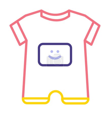 Baby Boy Outfit Icon, Vector Illustration
