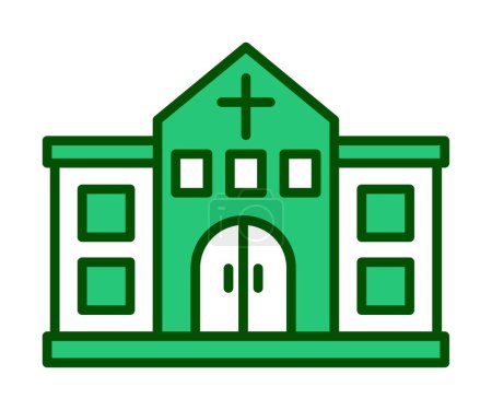 Ilustración de Icono de la iglesia, ilustración vectorial - Imagen libre de derechos