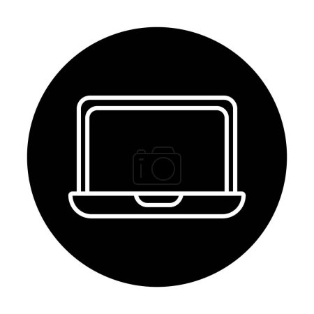 Téléchargez les illustrations : Illustration vectorielle icône ordinateur portable - en licence libre de droit