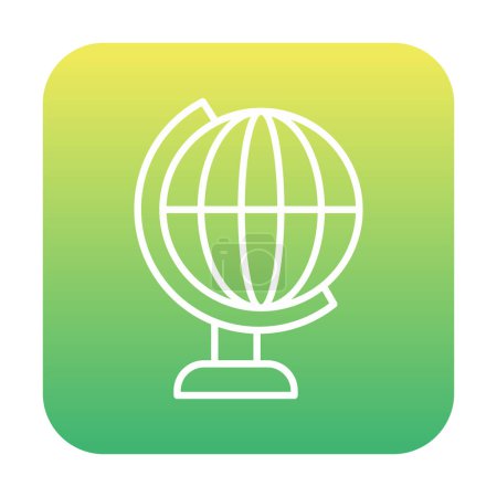Téléchargez les illustrations : Monde globe icône vectoriel illustration - en licence libre de droit