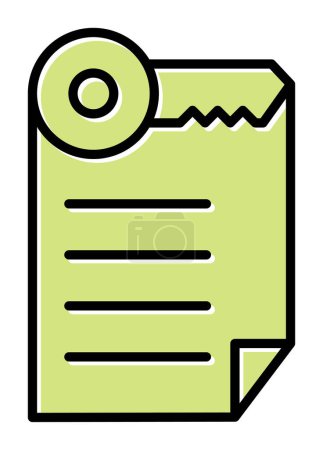 Illustration for Simple notepad interface icon, vector illustration - Royalty Free Image