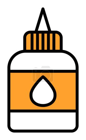 botella de pegamento líquido icono vector ilustración, concepto de logotipo de pegamento         