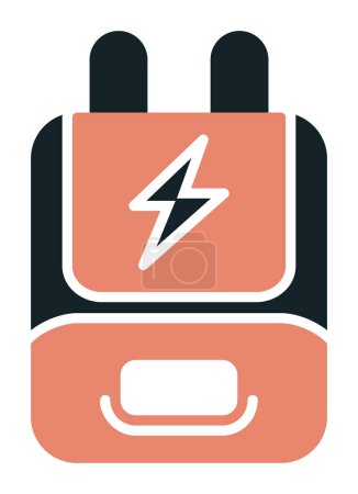Adaptor icon. outline power plug vector icon color flat isolated 