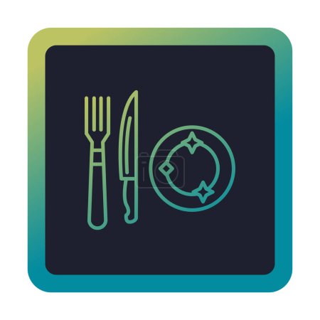 Ilustración de Cutlery web icon, vector illustration - Imagen libre de derechos