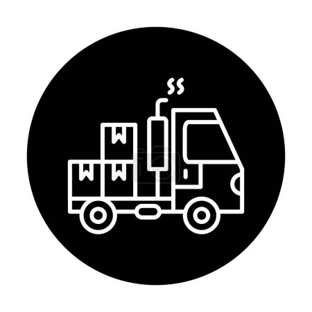 Téléchargez les illustrations : Illustration vectorielle de l'icône du camion de livraison - en licence libre de droit