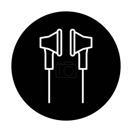 Ilustración de Auriculares icono vector ilustración - Imagen libre de derechos