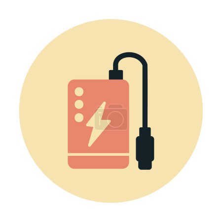 Ilustración de Power Bank icono web aislado sobre fondo blanco - Imagen libre de derechos
