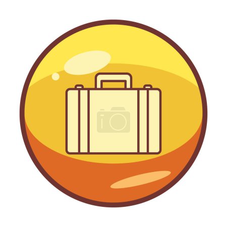 Briefcase vector flat icon. Business case icon, suitcase emoji, vector illustration