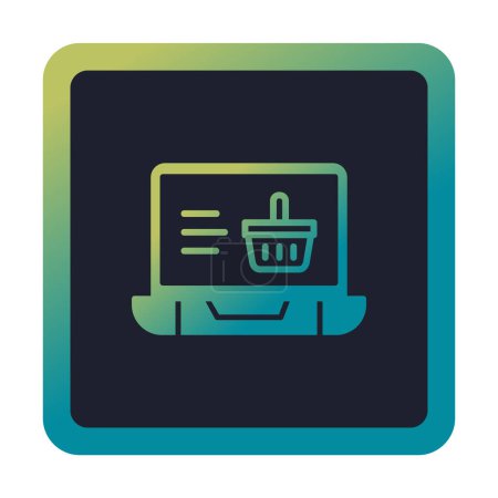Ilustración de Icono de compras en línea para su proyecto - Imagen libre de derechos