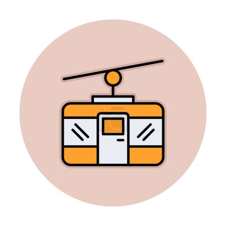 Illustration for Simple Cable Car icon, vector illustration - Royalty Free Image