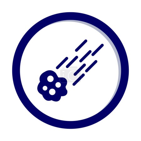Téléchargez les illustrations : Illustration vectorielle d'icône plate Meteor - en licence libre de droit