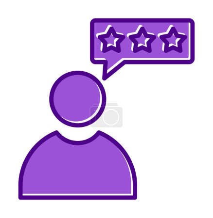 Illustration for Customer Review, feedback icon vector illustration - Royalty Free Image
