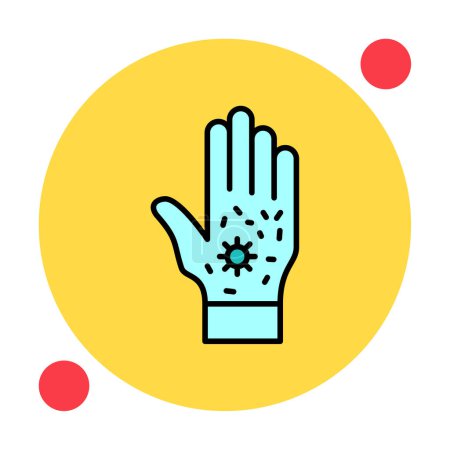 Icon der schmutzigen Hand, Vektorillustration