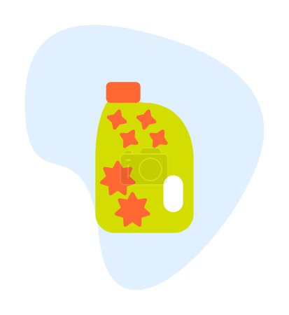 Illustration for Vector illustration of bottle flat icon - Royalty Free Image